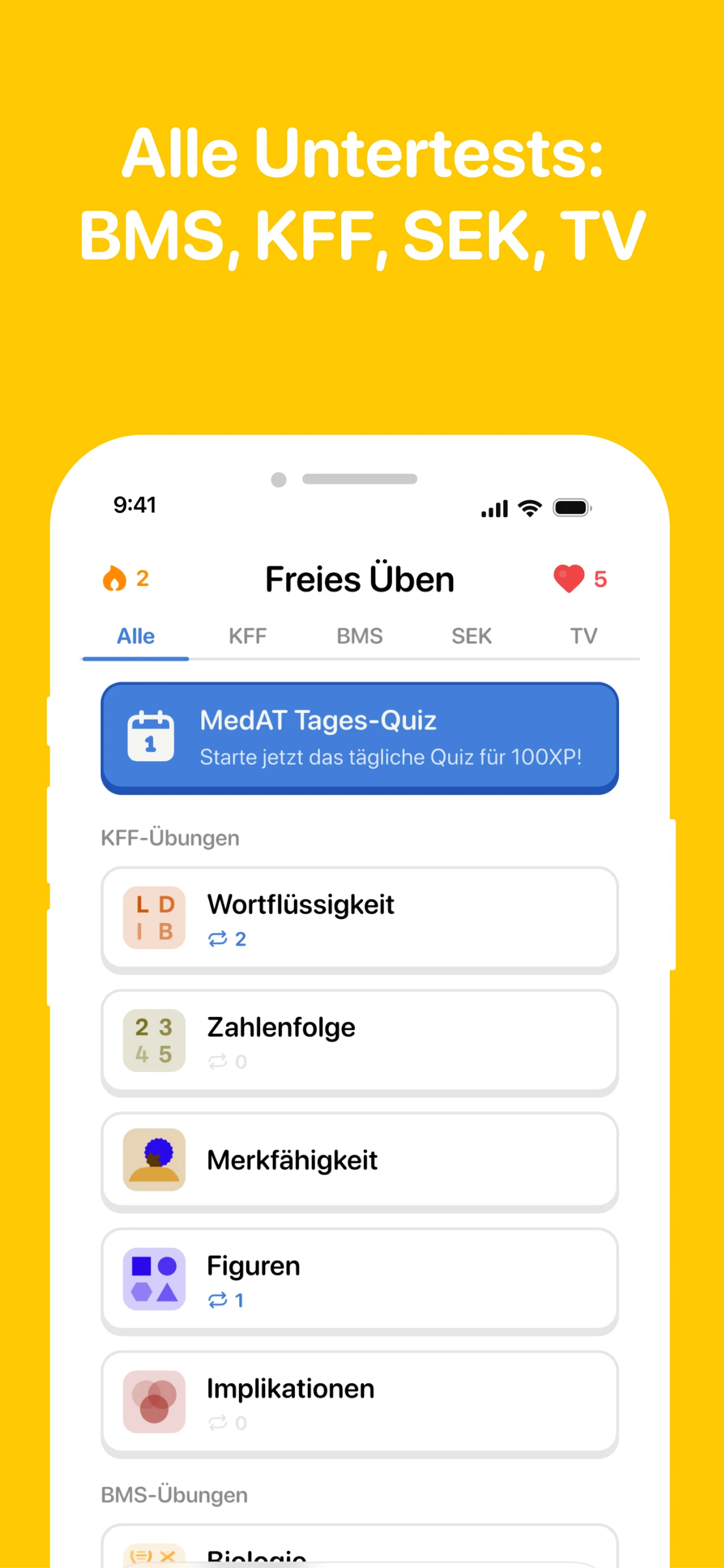 Detaillierte Statistiken und Lernfortschritt in MedBuddy